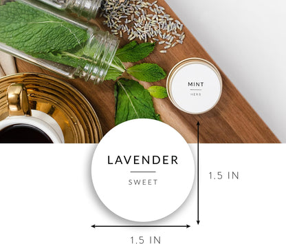 Indian Spice Labels Stickers for Jars and Lids - 96 South Asian Spice Jar Labels Waterproof Preprinted, Seasoning Herb Stickers for Containers Kitchen Pantry Organization