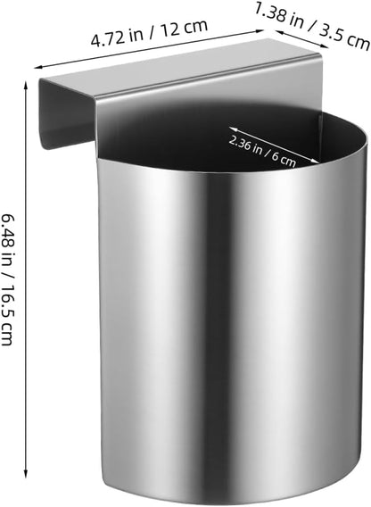 Ice Scoop Holder, Stainless Steel Ice Scoop and Holder Hanging Organizer for Fridge Shelf, Freezer, Pantry, Supermarket, 6.48 x 4.72 x 3.93 in