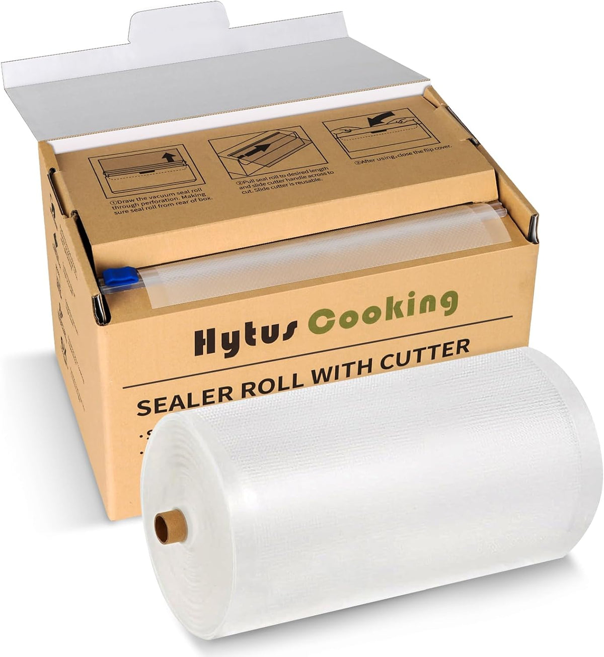 8" x 150' Food Vacuum Sealer Bags Rolls with Cutter Dispenser for Food Storage, Heavy Duty Vacuum Seal Bags for Sous Vide, Meal Prep,Freezer and Long Term Preservation,BPA-Free
