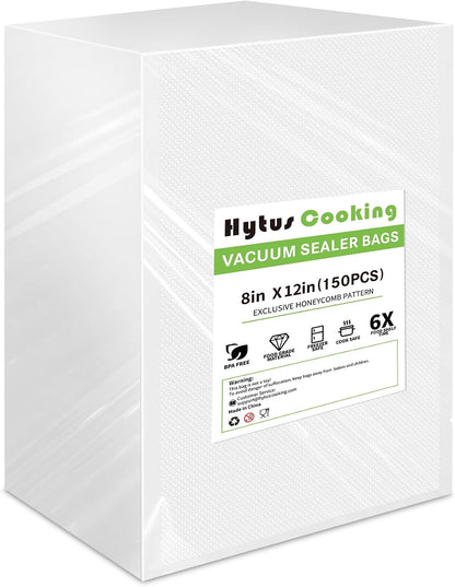 8" x 150' Food Vacuum Sealer Bags Rolls with Cutter Dispenser for Food Storage, Heavy Duty Vacuum Seal Bags for Sous Vide, Meal Prep,Freezer and Long Term Preservation,BPA-Free