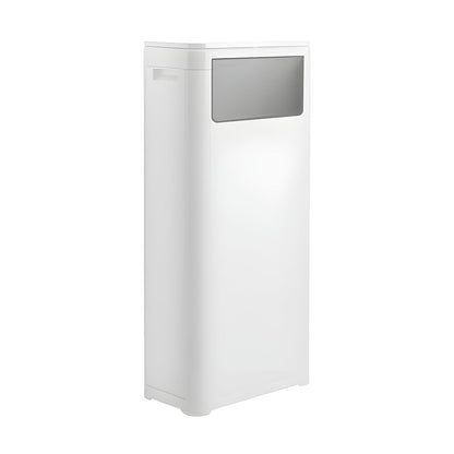 Trash Can with Lid, Large Tall 8 Gallon Commercial Trash Can,White