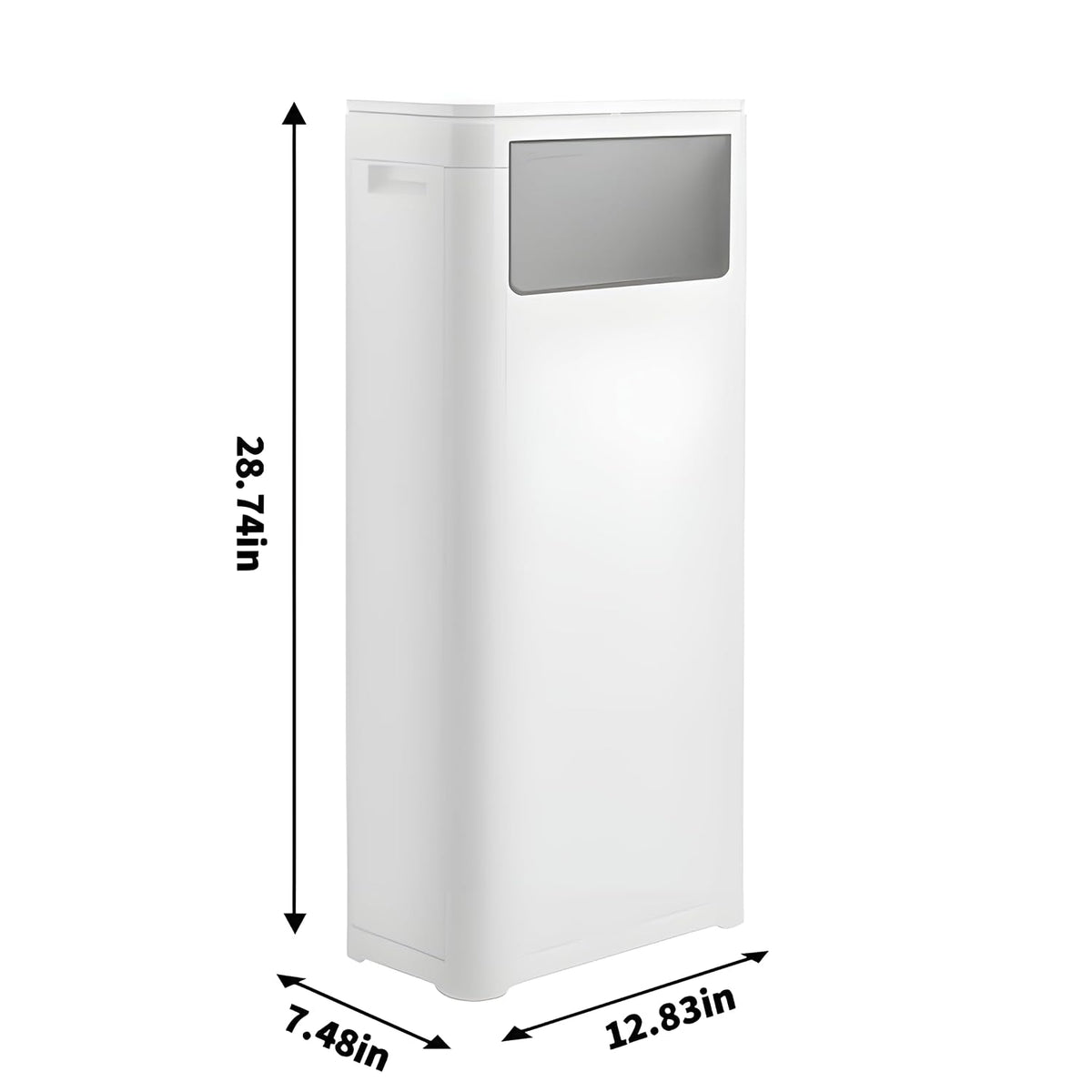 Trash Can with Lid, Large Tall 8 Gallon Commercial Trash Can,White