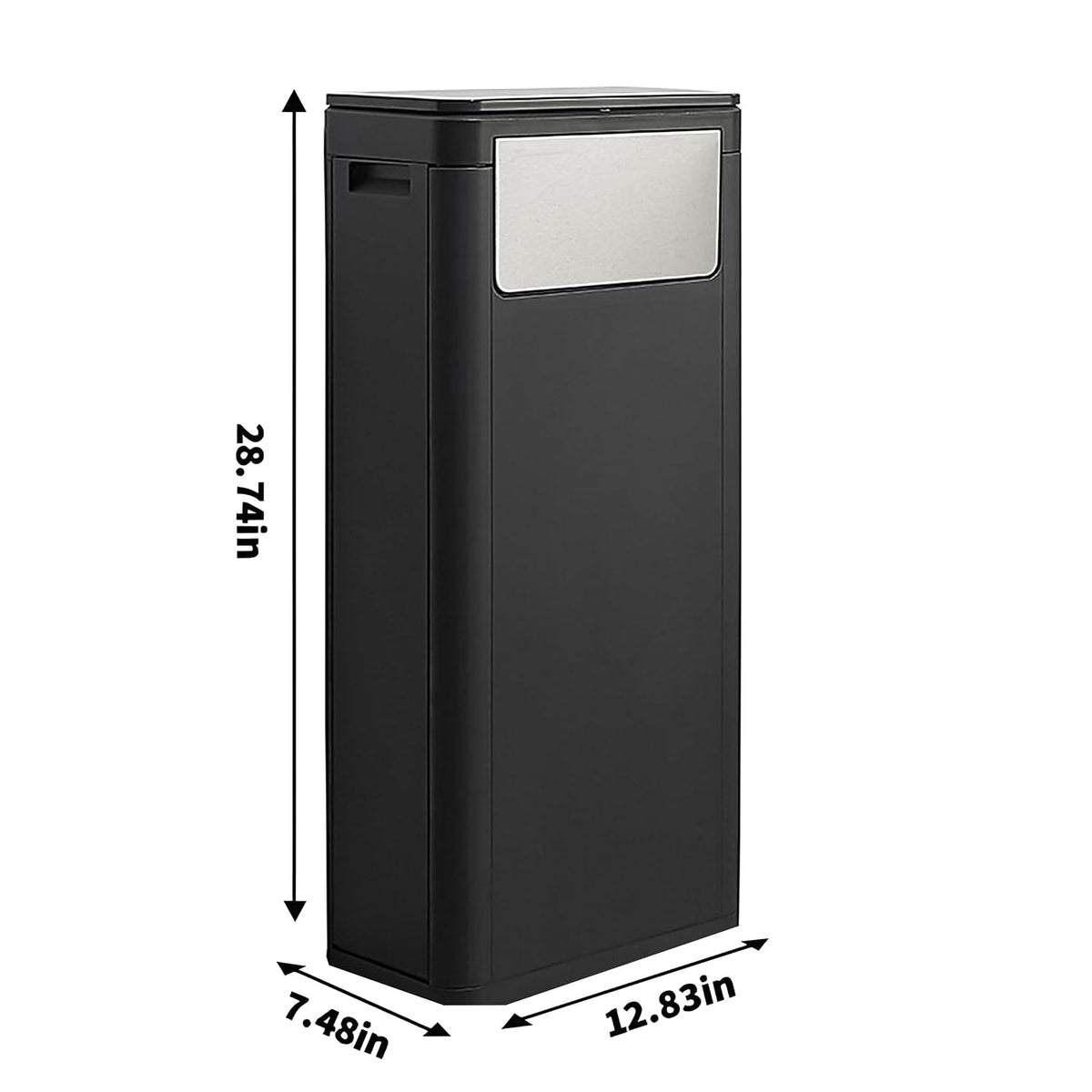 Trash Can with Lid, Large Tall 8 Gallon Commercial Trash Can,White