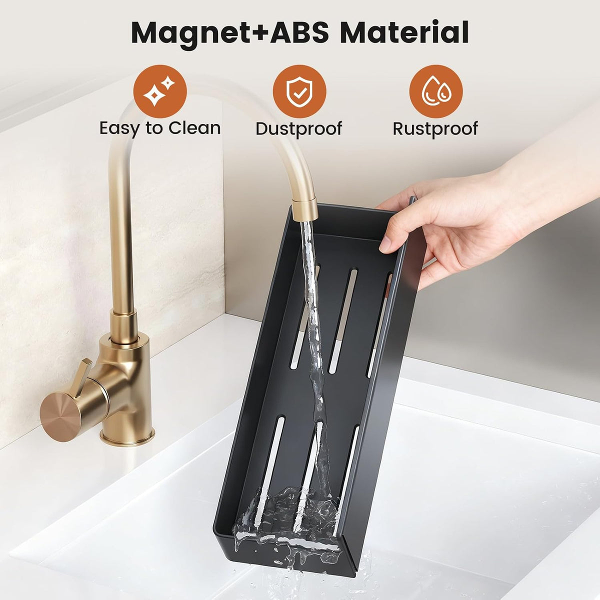 Magnetic Spice Rack for Refrigerator, Magnetic Shelf,Fridge Magnet Organizer with Paper Towel Holder,Utensils Racks,Hook Rack,Fridge Organizers and Storage Black