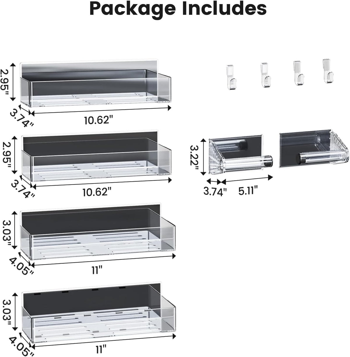 Magnetic Spice Rack for Refrigerator, Magnetic Shelf,Fridge Magnet Organizer with Paper Towel Holder,Utensils Racks,Hook Rack,Fridge Organizers and Storage Black