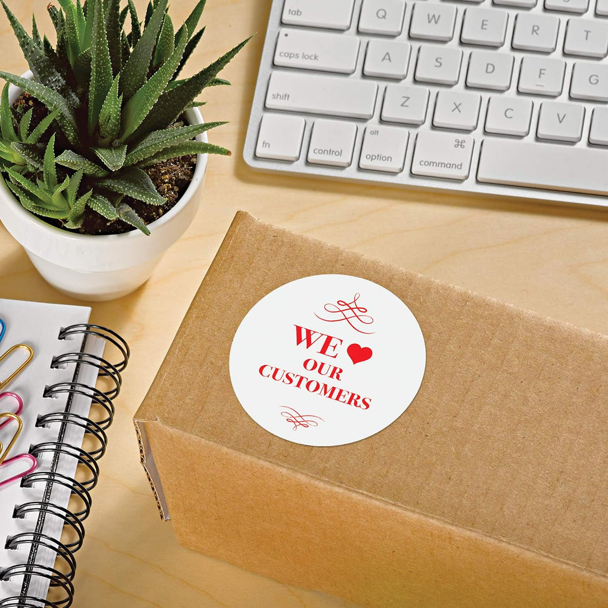 Round Printable Labels, 2.5" Diameter, Matte White, Sure Feed Technology, Laser & Inkjet Compatible, 300 Blank Labels Total, Great for Branding, Packages, School Supplies, and More (5294)