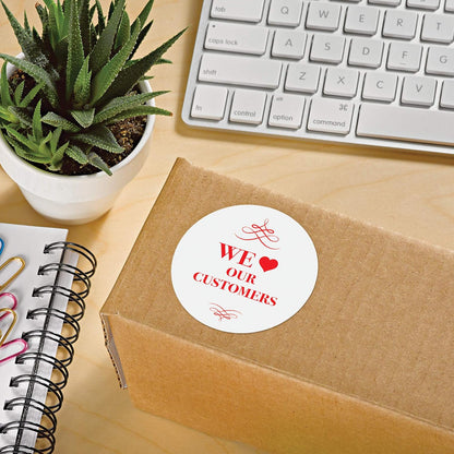 Round Printable Labels, 2.5" Diameter, Matte White, Sure Feed Technology, Laser & Inkjet Compatible, 300 Blank Labels Total, Great for Branding, Packages, School Supplies, and More (5294)