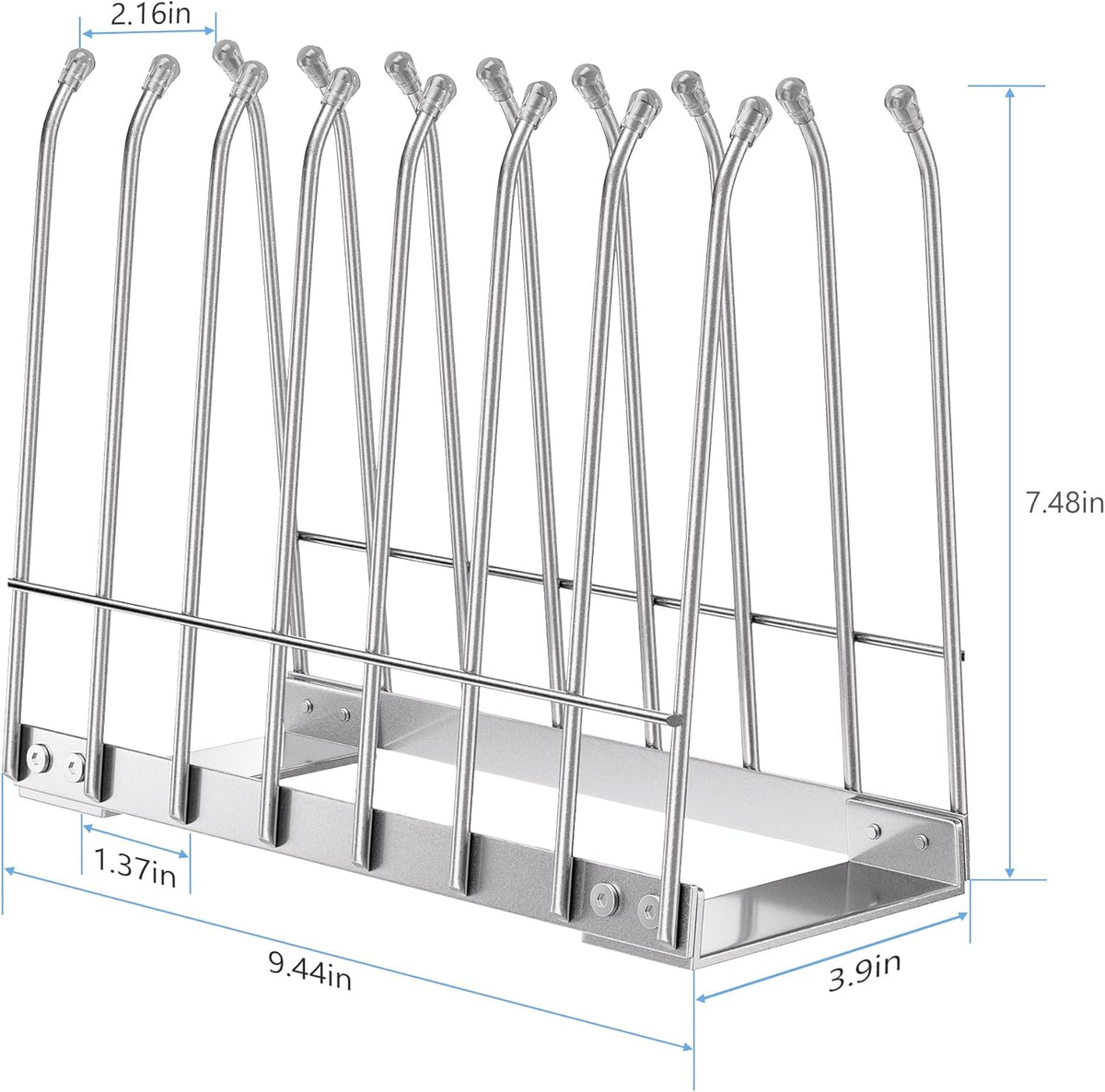 Reusable Bag Drying Rack, Bag Dryer Stand for Reusable Food Storage Bags, Ziplock & Vacuum Bags, Rustproof Kitchen Drying Rack, Silver