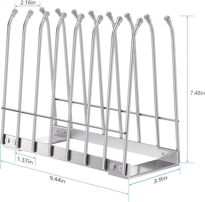 Reusable Bag Drying Rack, Bag Dryer Stand for Reusable Food Storage Bags, Ziplock & Vacuum Bags, Rustproof Kitchen Drying Rack, Silver