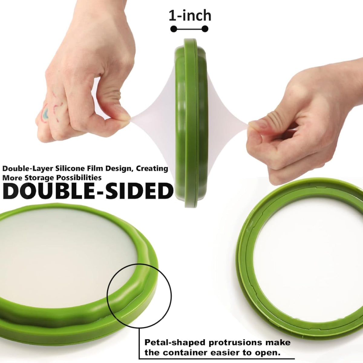 Onion Storage and Avocado Saver - 4-Piece Set Silicone Fruit Storage Box, Multifunctional and Perfect for Lemons, Cheese, Tomatoes, Potatoes, Garlic