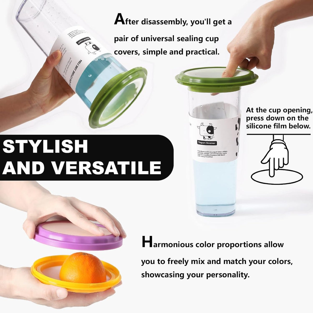 Onion Storage and Avocado Saver - 4-Piece Set Silicone Fruit Storage Box, Multifunctional and Perfect for Lemons, Cheese, Tomatoes, Potatoes, Garlic