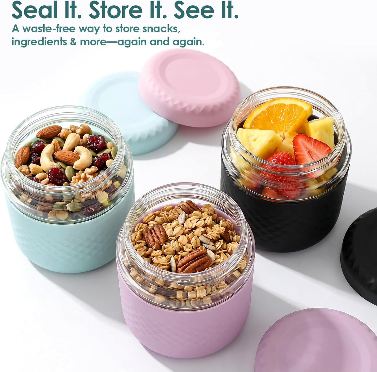 24 oz/3 Cup Glass Lunch Bowl Container with Lid, Leak & Spill Proof