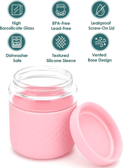 24 oz/3 Cup Glass Lunch Bowl Container with Lid, Leak & Spill Proof