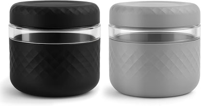 24 oz/3 Cup Glass Lunch Bowl Container with Lid, Leak & Spill Proof