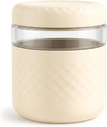 24 oz/3 Cup Glass Lunch Bowl Container with Lid, Leak & Spill Proof