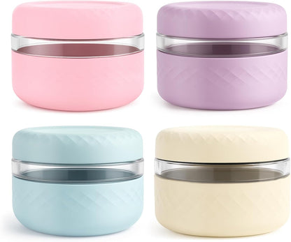24 oz/3 Cup Glass Lunch Bowl Container with Lid, Leak & Spill Proof