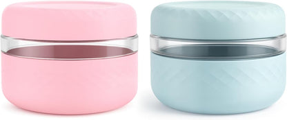 24 oz/3 Cup Glass Lunch Bowl Container with Lid, Leak & Spill Proof