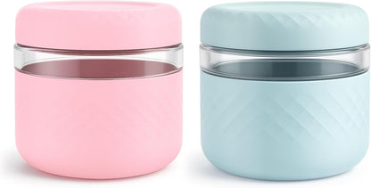 24 oz/3 Cup Glass Lunch Bowl Container with Lid, Leak & Spill Proof