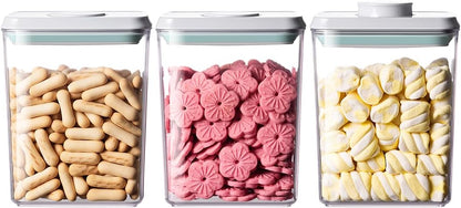 Airtight Food Storage Containers,1.3Qt Pop Food Containers with Lids, Stackable One Button Opening Kitchen Pantry Organizers and Storage, BPA-Free Food Containers Set for Snacks Candy Spices