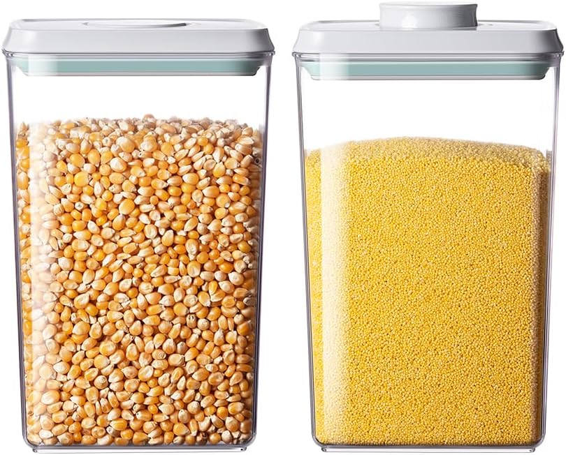 Airtight Food Storage Containers,1.3Qt Pop Food Containers with Lids, Stackable One Button Opening Kitchen Pantry Organizers and Storage, BPA-Free Food Containers Set for Snacks Candy Spices