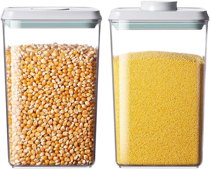 Airtight Food Storage Containers,1.3Qt Pop Food Containers with Lids, Stackable One Button Opening Kitchen Pantry Organizers and Storage, BPA-Free Food Containers Set for Snacks Candy Spices