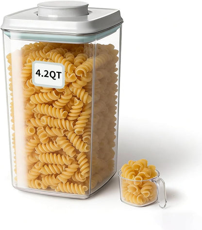 Airtight Food Storage Containers,1.3Qt Pop Food Containers with Lids, Stackable One Button Opening Kitchen Pantry Organizers and Storage, BPA-Free Food Containers Set for Snacks Candy Spices
