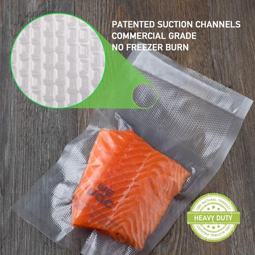 8"x12" Vacuum Sealer Bags for Food, 200 Precut Quart Bags, Keeper Box