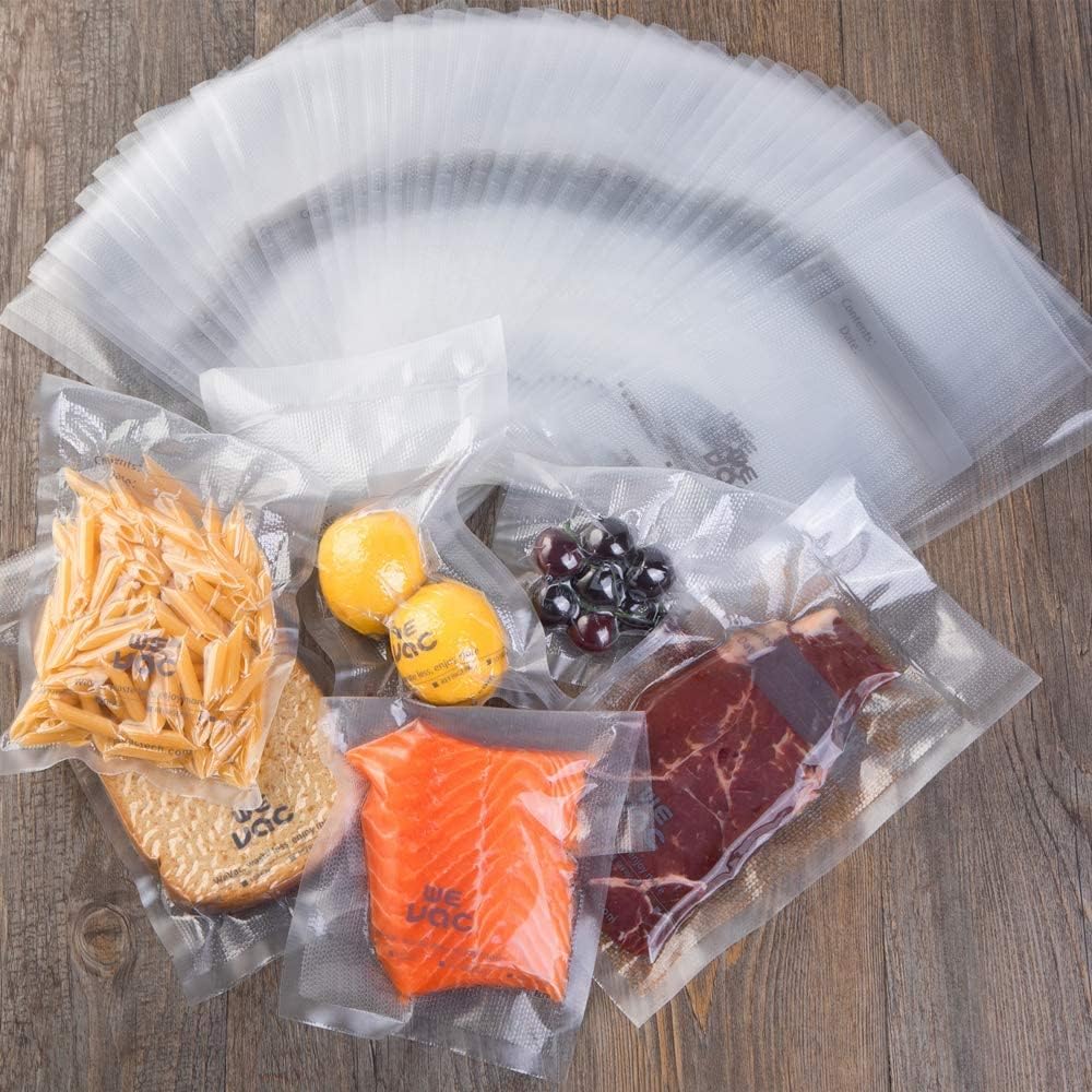 8"x12" Vacuum Sealer Bags for Food, 200 Precut Quart Bags, Keeper Box