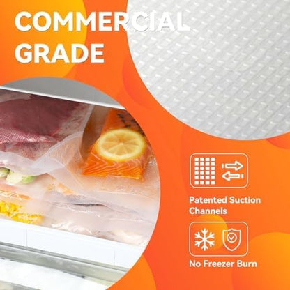 8"x12" Vacuum Sealer Bags for Food, 200 Precut Quart Bags, Keeper Box