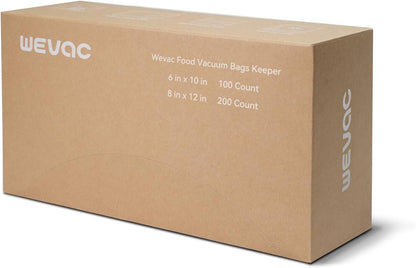 8"x12" Vacuum Sealer Bags for Food, 200 Precut Quart Bags, Keeper Box