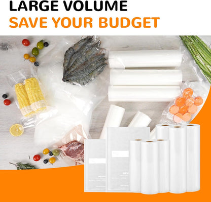 8"x12" Vacuum Sealer Bags for Food, 200 Precut Quart Bags, Keeper Box