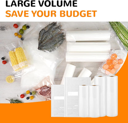 8"x12" Vacuum Sealer Bags for Food, 200 Precut Quart Bags, Keeper Box