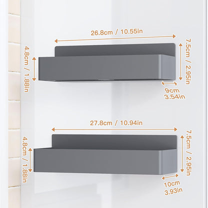 Magnetic Spice Rack for Refrigerator, Kitchen Organizer and Storage Shelf, Black …