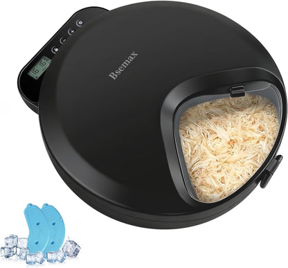 Automatic Wet Food Cat Feeder, Auto Refrigerated Wet Foods Feeder for Cats Dogs 4 Meal Timed Fresh Foods Dispenser with 2 Ice Packs Small Pet Feeders for Kitty Puppy Automatic Cat Dog Food Bowl