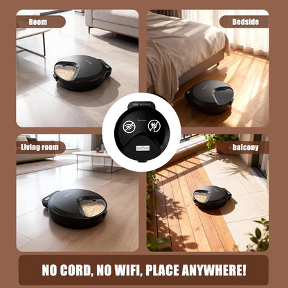Automatic Wet Food Cat Feeder, Auto Refrigerated Wet Foods Feeder for Cats Dogs 4 Meal Timed Fresh Foods Dispenser with 2 Ice Packs Small Pet Feeders for Kitty Puppy Automatic Cat Dog Food Bowl