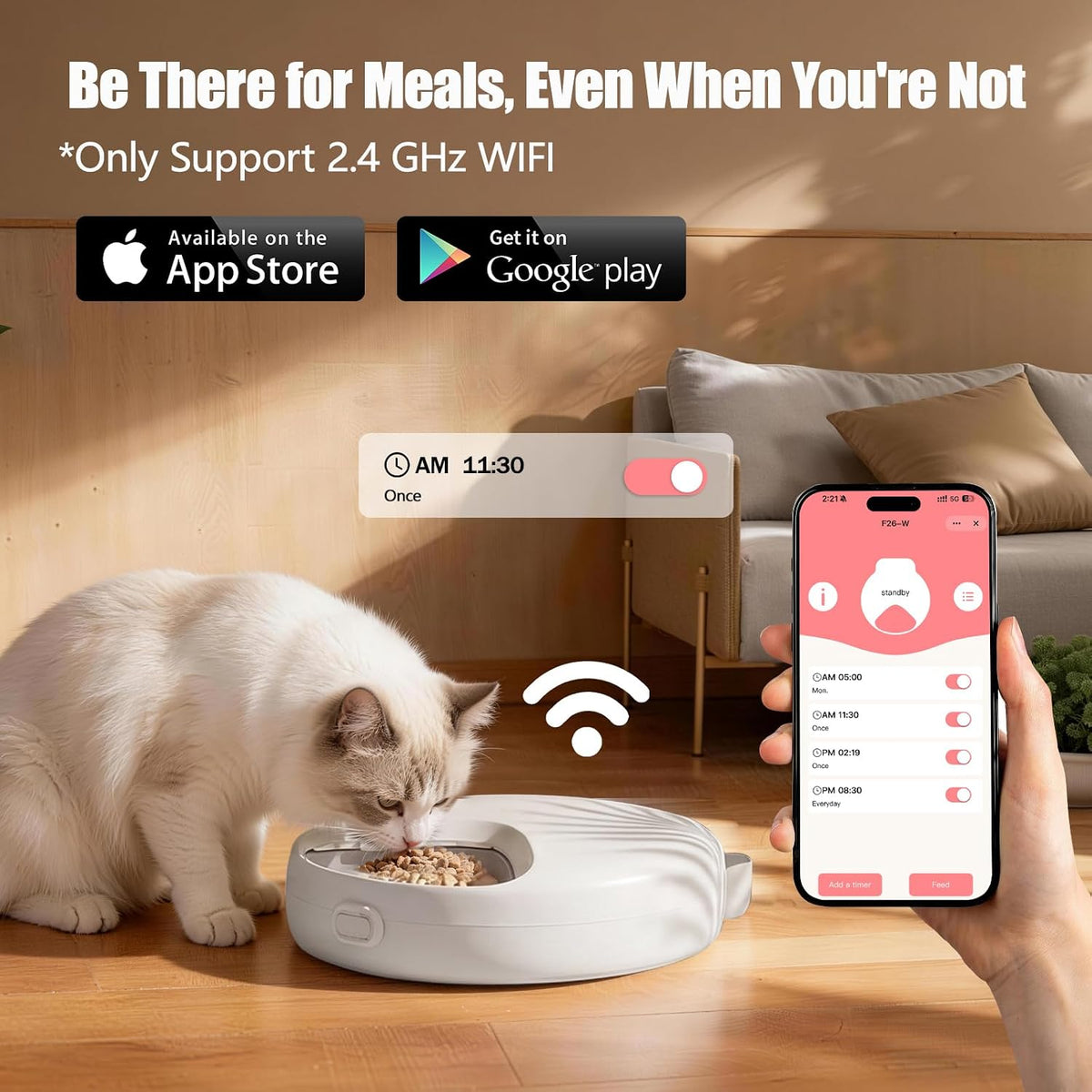 Automatic Wet Food Cat Feeder, Auto Refrigerated Wet Foods Feeder for Cats Dogs 4 Meal Timed Fresh Foods Dispenser with 2 Ice Packs Small Pet Feeders for Kitty Puppy Automatic Cat Dog Food Bowl