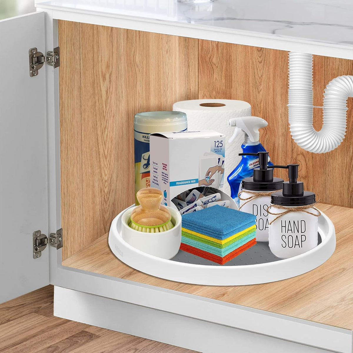Set of 2, 12 Inch Non-Skid Lazy Susan Organizer, Pantry Lazy Susan Turntable for Cabinet, Kitchen Cabinet Organizer, Pantry Organization and Storage -Size- 12"x1.5"