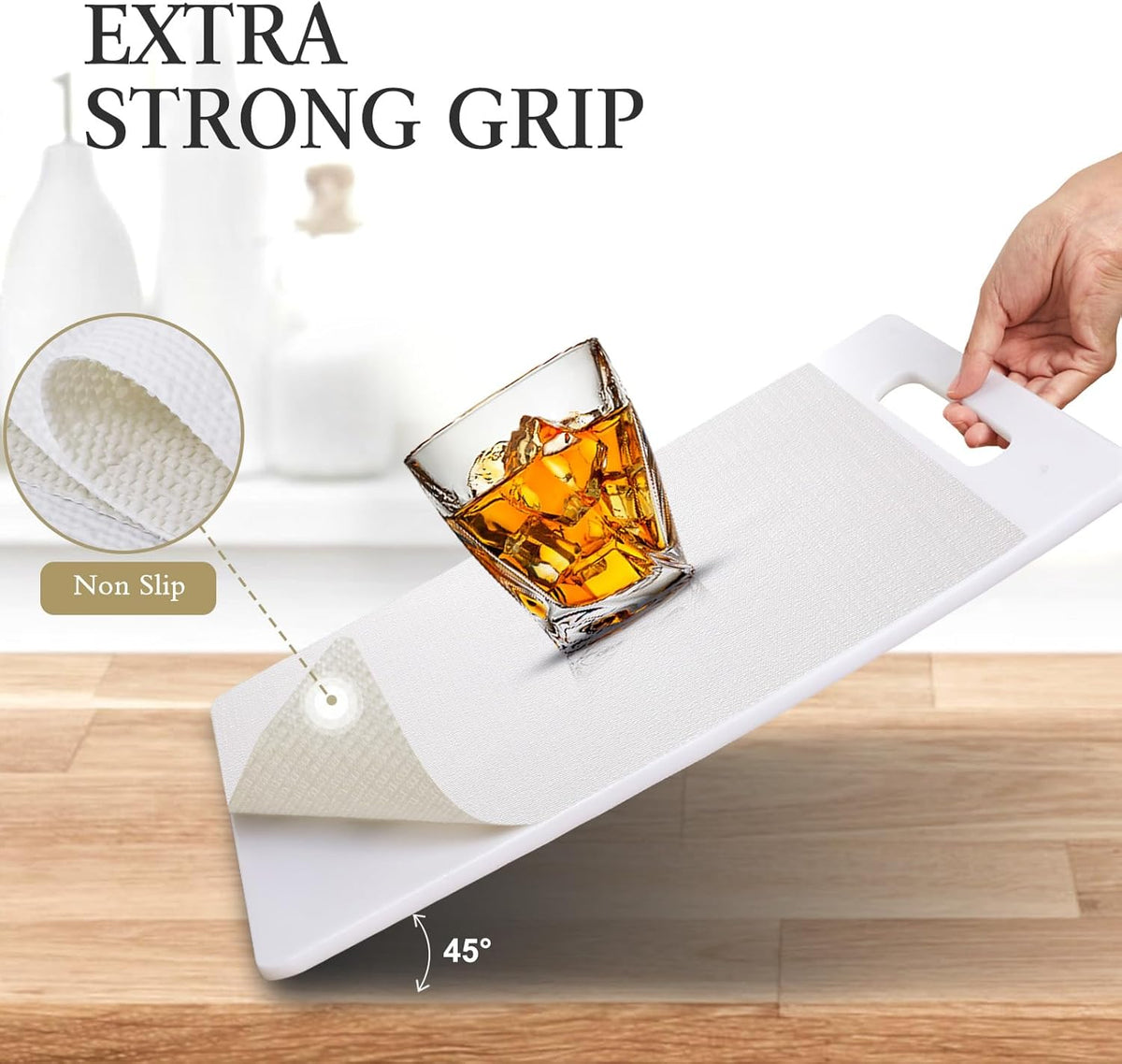 Shelf and Drawer Liner for Kitchen Cabinet Non Adhesive Non Slip