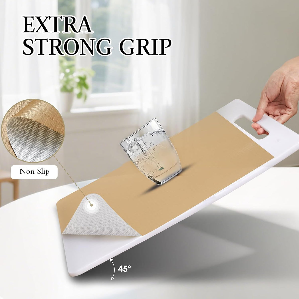 Shelf and Drawer Liner for Kitchen Cabinet Non Adhesive Non Slip