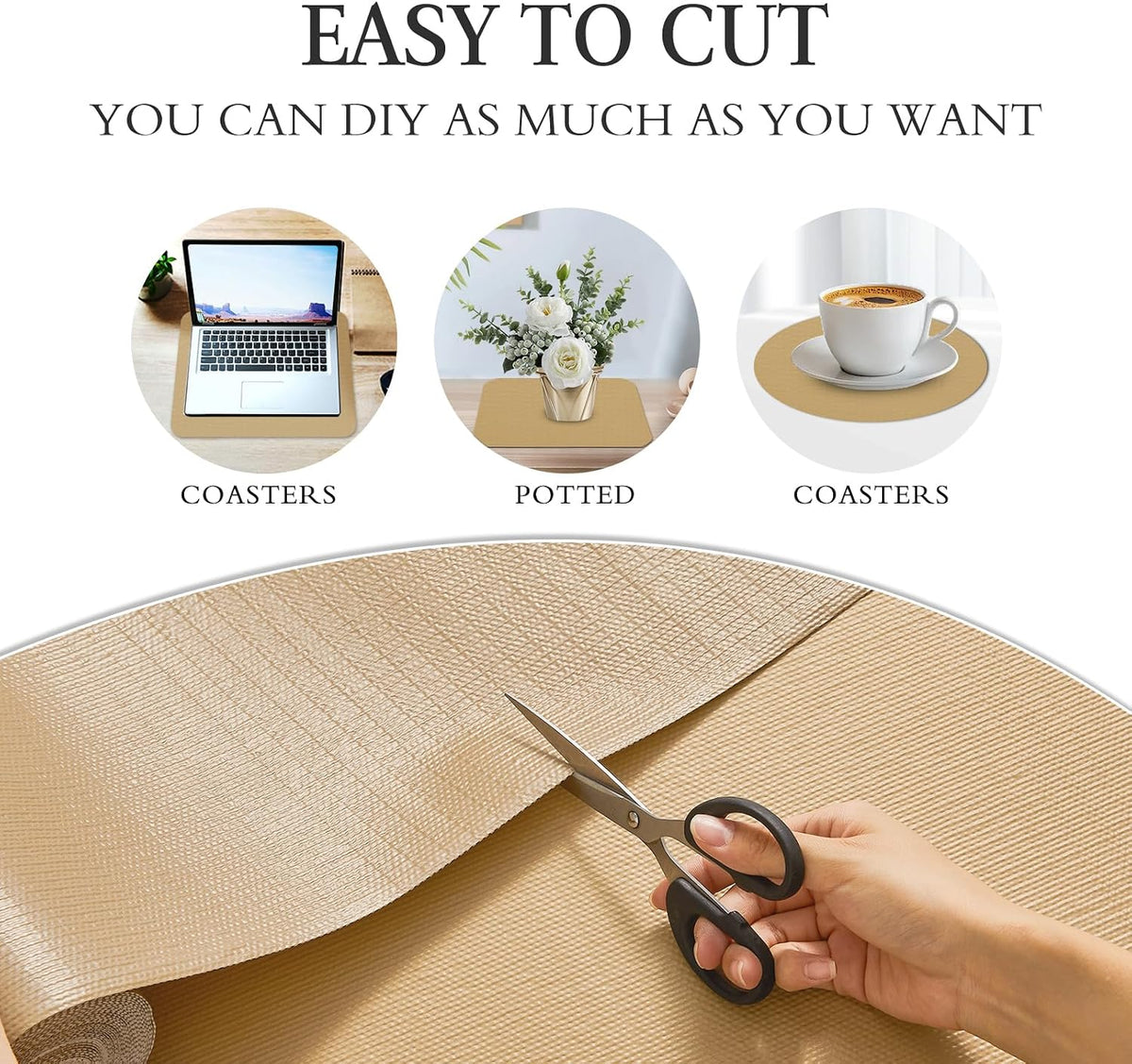 Shelf and Drawer Liner for Kitchen Cabinet Non Adhesive Non Slip