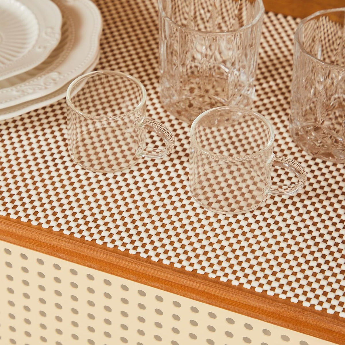 Shelf and Drawer Liner for Kitchen Cabinet Non Adhesive Non Slip