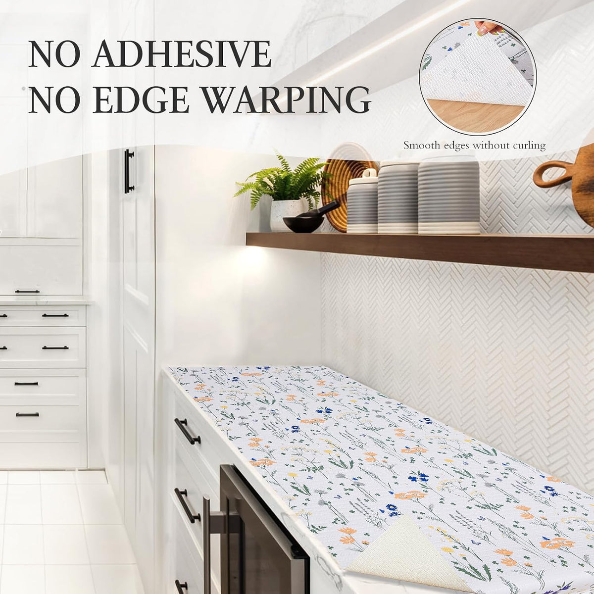 Shelf and Drawer Liner for Kitchen Cabinet Non Adhesive Non Slip