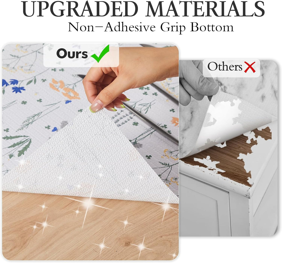 Shelf and Drawer Liner for Kitchen Cabinet Non Adhesive Non Slip