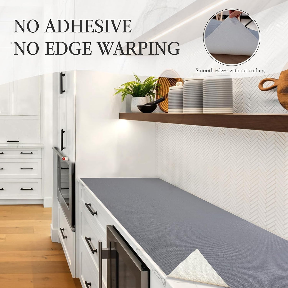 Shelf and Drawer Liner for Kitchen Cabinet Non Adhesive Non Slip