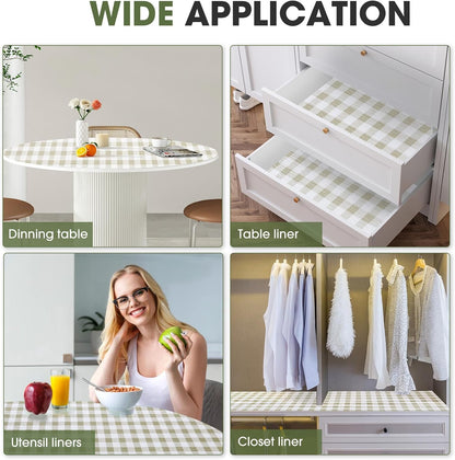 Shelf and Drawer Liner for Kitchen Cabinet Non Adhesive Non Slip