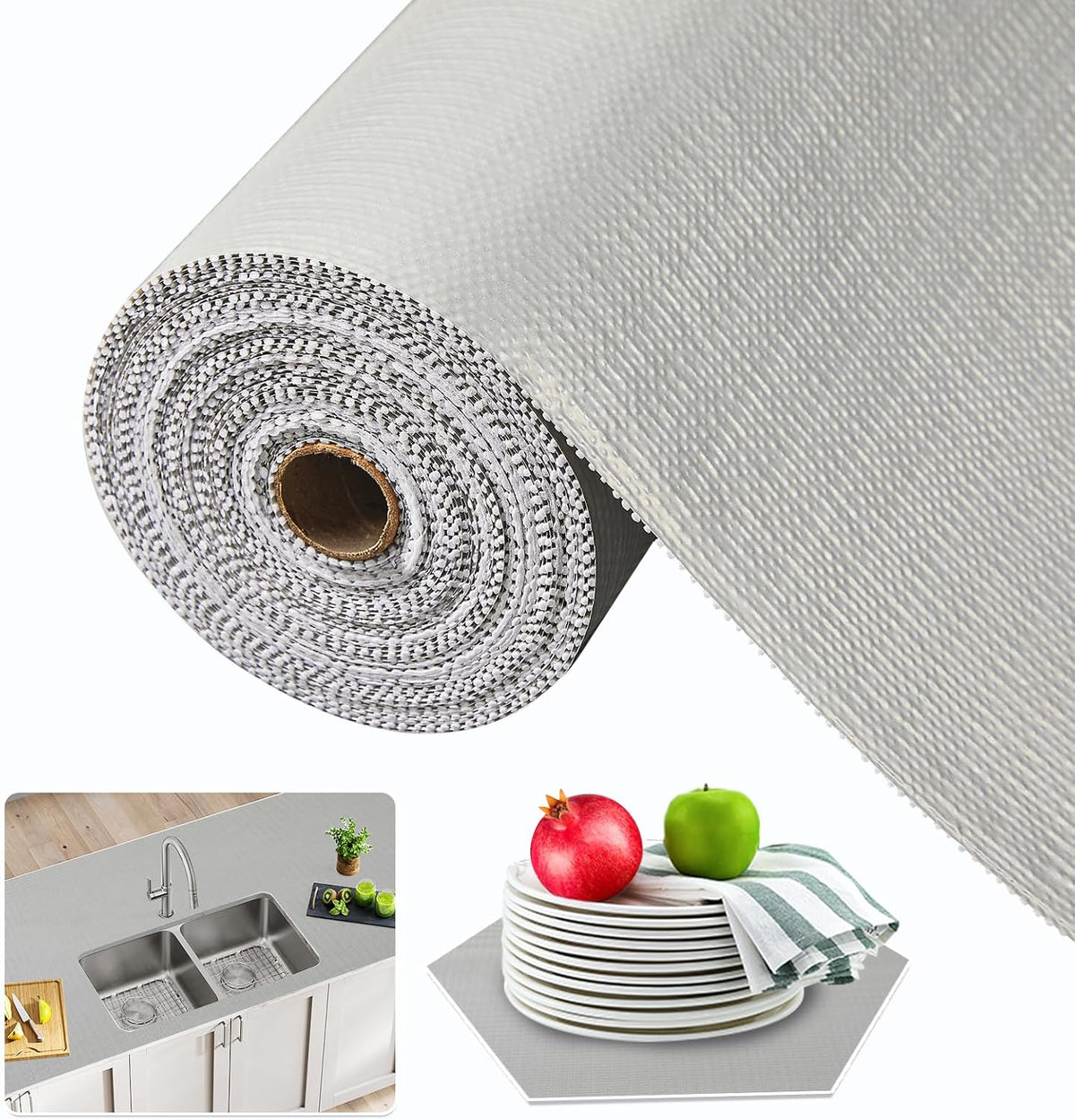 Shelf and Drawer Liner for Kitchen Cabinet Non Adhesive Non Slip