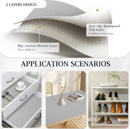 Shelf and Drawer Liner for Kitchen Cabinet Non Adhesive Non Slip