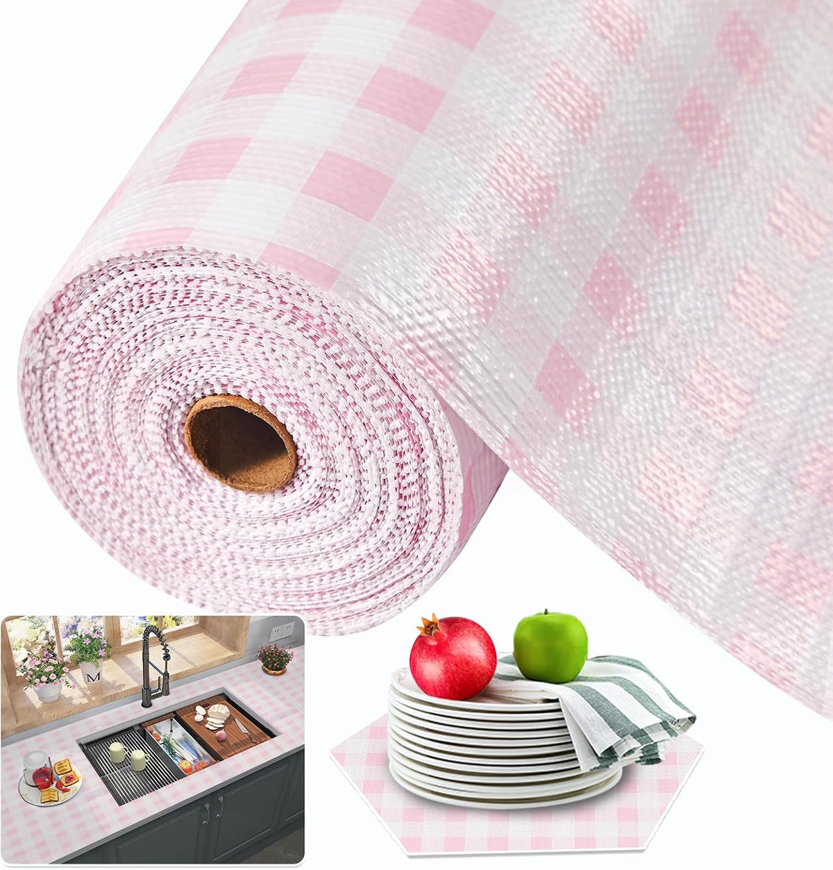 Shelf and Drawer Liner for Kitchen Cabinet Non Adhesive Non Slip