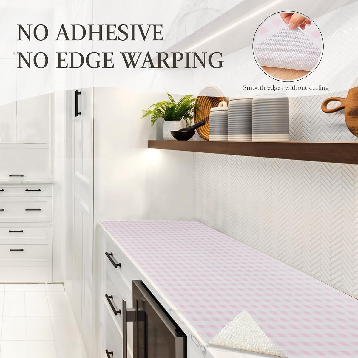 Shelf and Drawer Liner for Kitchen Cabinet Non Adhesive Non Slip