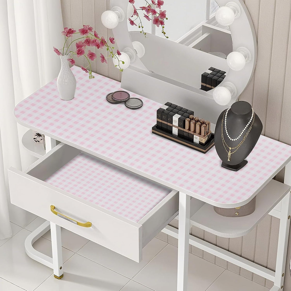 Shelf and Drawer Liner for Kitchen Cabinet Non Adhesive Non Slip